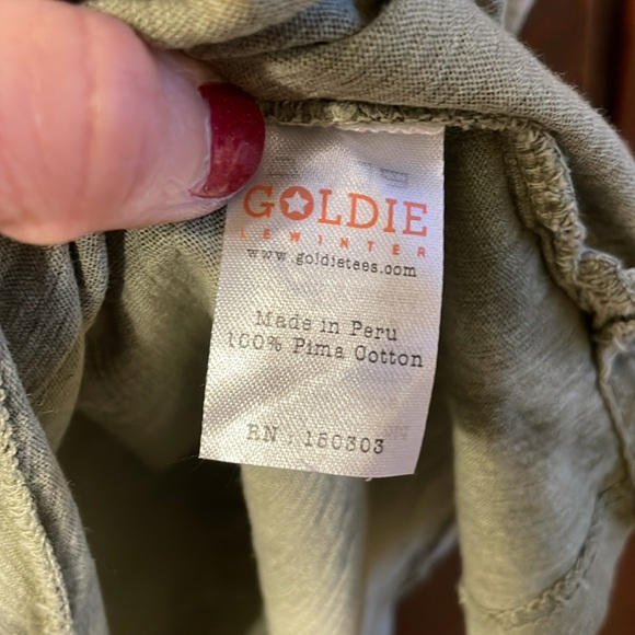 Goldie Lewinter green ombré v-neck t-shirt VGUC - Picture 3 of 6